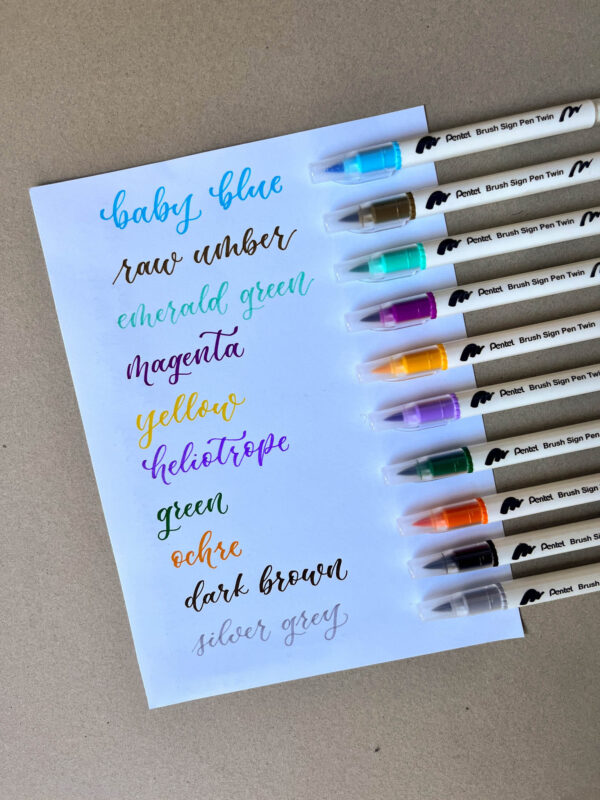 Pentel Brush Sign Twin kéthegyű ecsetfilc