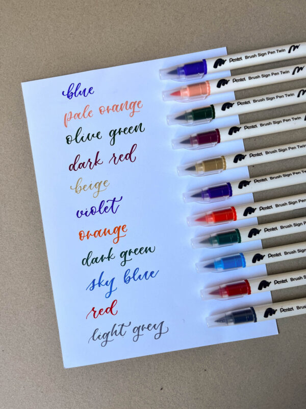 Pentel Brush Sign Twin kéthegyű ecsetfilc - Image 2