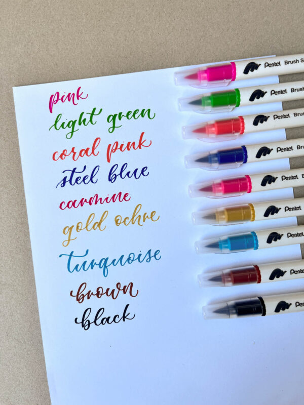 Pentel Brush Sign Twin kéthegyű ecsetfilc - Image 3