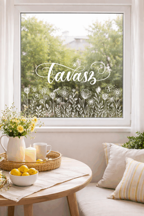 Tavasz - ablakrajz sablon